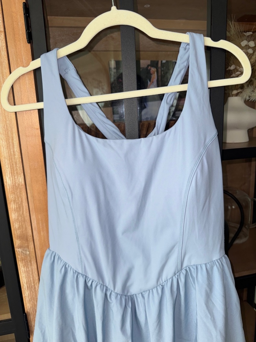 Halara Breezeful Corset 2-in-1 Mini tennis dresd Flowy Active drop waist D-F Cup - Picture 8 of 10